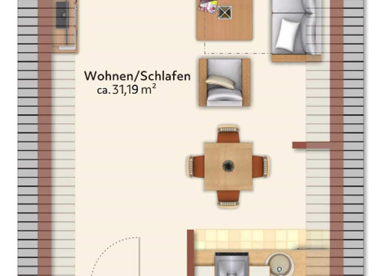 Studio zur Miete 400 € 1 Zimmer 39,7 m² frei ab sofort Tann 84367