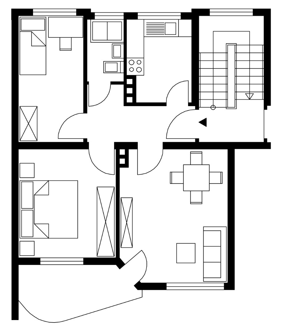 Wohnung zur Miete 425 € 3 Zimmer 52,9 m²<br/>Wohnfläche 2.<br/>Geschoss Walahfridstraße 16 Ziehers - Süd Fulda 36043