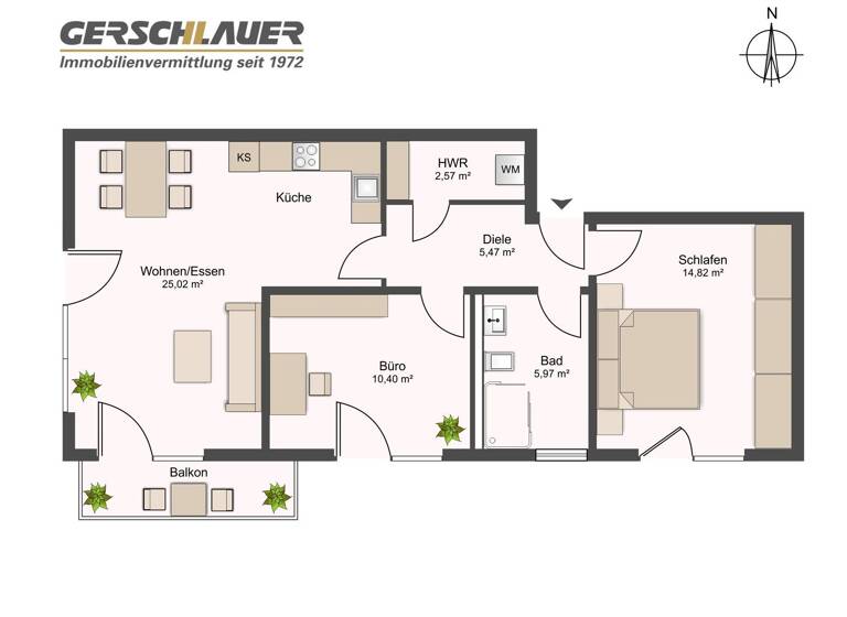 Wohnung zur Miete 1.870 € 3 Zimmer 66,3 m² 1. Geschoss frei ab 01.06.2026 Bogenhausen München 81929