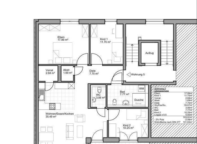 Wohnung zum Kauf - Erstbezug provisionsfrei 570.000 € 4 Zimmer 101,8 m² EG Endingen Endingen am Kaiserstuhl 79346