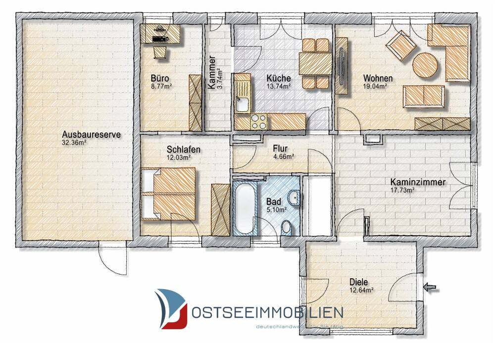 Einfamilienhaus zum Kauf 155.000 € 4 Zimmer 120 m²<br/>Wohnfläche 3.080 m²<br/>Grundstück Schmatzin Schmatzin 17390