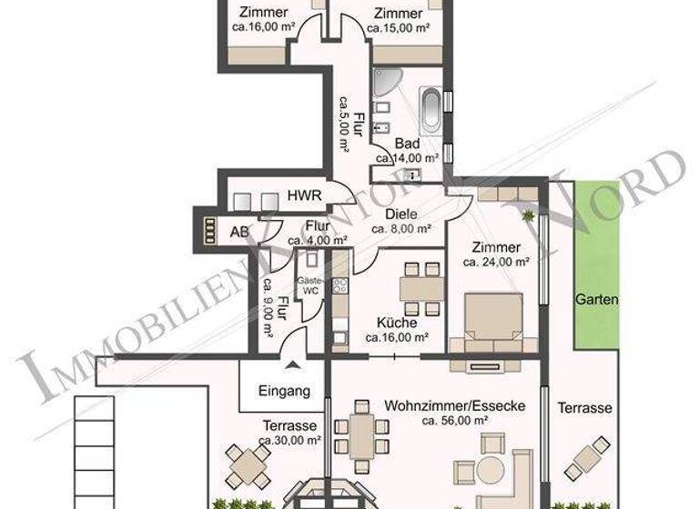 Wohnung zur Miete 2.150 € 4 Zimmer 170 m² Lütjensee 22952