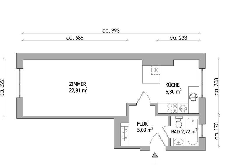 Studio zum Kauf 322.000 € 1 Zimmer 37,5 m² 3. Geschoss frei ab 01.01.2027 Westend-Süd Frankfurt am Main 60323