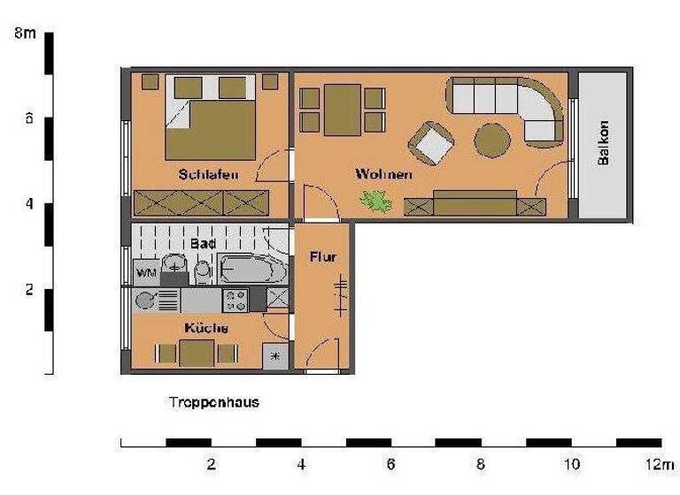 Wohnung zur Miete 279 € 2 Zimmer 50,2 m² 2. Geschoss Albert-Einstein-Straße 20 Oschersleben 39387