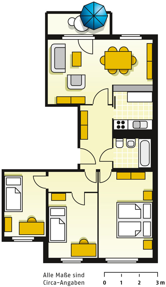 Wohnung zur Miete 449 € 4 Zimmer 72 m²<br/>Wohnfläche 6.<br/>Geschoss Kauperstraße 7 Schmellwitz Cottbus 03044