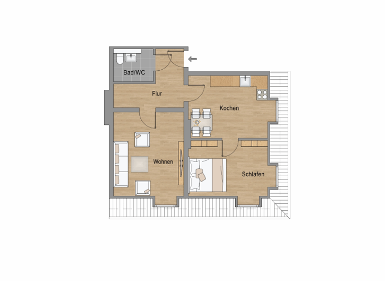 Wohnung zum Kauf provisionsfrei 182.000 € 2 Zimmer 62 m² 2. Geschoss Wittekindstraße 21 Rüttenscheid Essen 45131