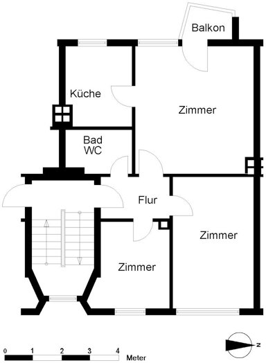 Wohnung zur Miete 315 € 3 Zimmer 54,5 m² 2. Geschoss frei ab 01.01.2025 Braunstraße 20 B Grünhöfe Bremerhaven 27574