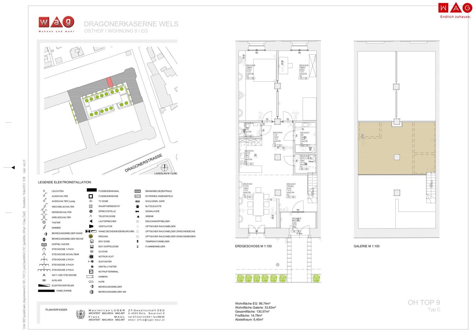 Wohnung zur Miete 1.012 € 3,5 Zimmer 130,6 m²<br/>Wohnfläche EG<br/>Geschoss 01.01.2025<br/>Verfügbarkeit Kienzlstraße Wels Wels 4600