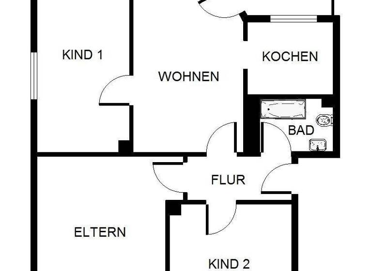 Wohnung zur Miete 439 € 3 Zimmer 63,9 m² EG frei ab 20.03.2026 Eppmannsweg 7 Hassel Gelsenkirchen 45896