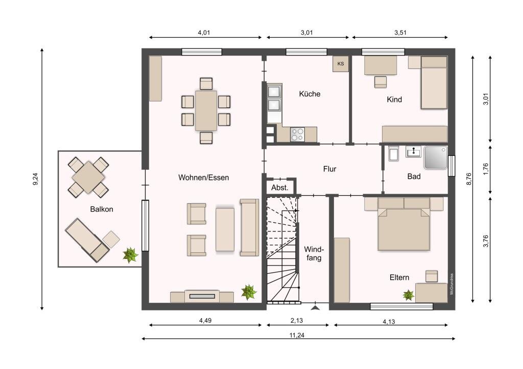 Wohnung zur Miete 750 € 3 Zimmer 81 m²<br/>Wohnfläche Gartenweg 1 Hehlentor Celle 29223