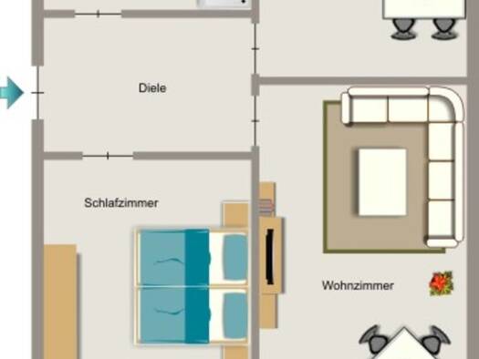 Wohnung zur Miete 495 € 2,5 Zimmer 56,9 m² EG frei ab 01.10.2026 Kyffhäuserstr. 11 Schwarze Heide Sterkrade 46149
