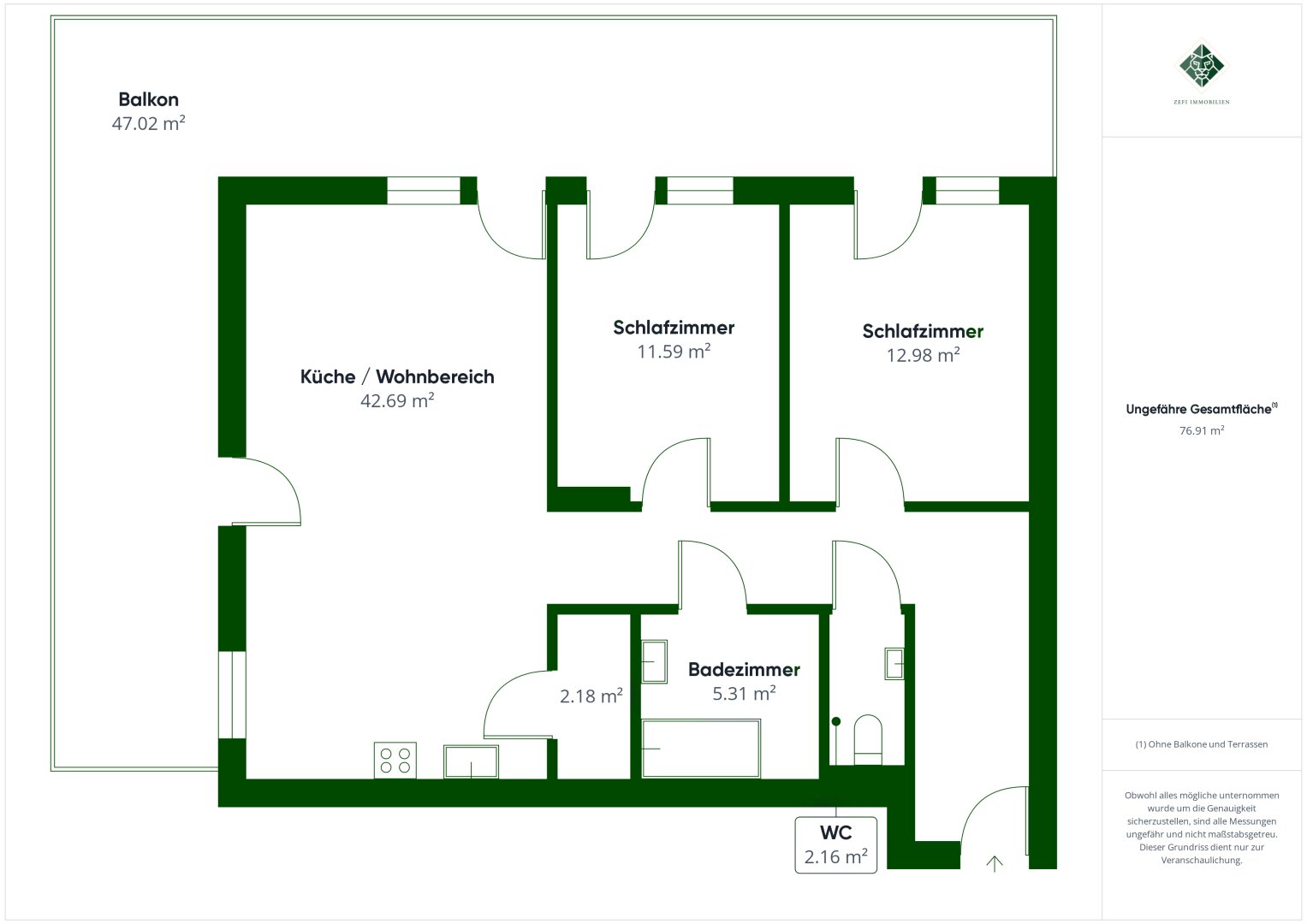 Wohnung zur Miete 1.205 € 3 Zimmer 76,8 m²<br/>Wohnfläche 2.<br/>Geschoss 01.12.2024<br/>Verfügbarkeit Kundl 6250