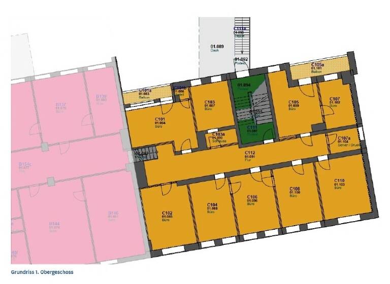 Bürofläche zur Miete provisionsfrei 12,50 € 193,4 m² Bürofläche Johannstadt-Nord Dresden 01307