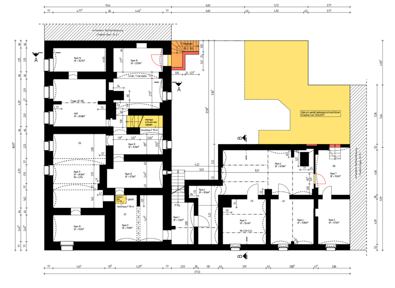 Mehrfamilienhaus zum Kauf provisionsfrei als Kapitalanlage geeignet 1.180.000 € 638 m² 509 m² Grundstück Friedrich-Ebert-Straße 5 Neuruppin 16816
