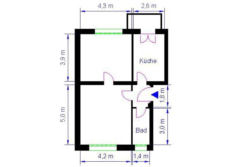 Wohnung zur Miete 340 € 2 Zimmer 54,8 m² 3. Geschoss Ohrestr. 31a Neue Neustadt Magdeburg 39124