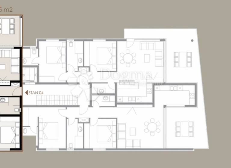 Wohnung zum Kauf 396.000 € 4 Zimmer 107 m² 1. Geschoss Privlaka