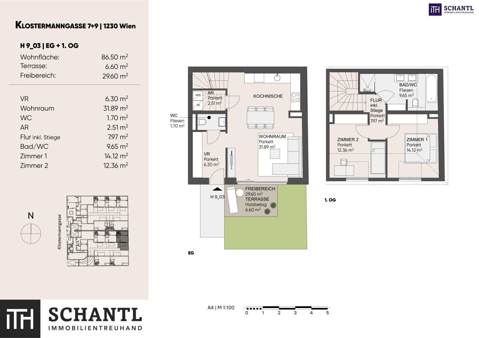 Reihenendhaus zum Kauf 494.000 € 3 Zimmer 86,5 m²<br/>Wohnfläche Klostermanngasse Wien 1230