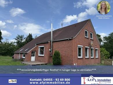 Einfamilienhaus zur Miete 950 € 4 Zimmer 100 m² 2.000 m² Grundstück Breinermoor Westoverledingen 26810