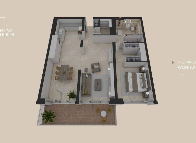 Penthouse zum Kauf provisionsfrei 369.200 € 3 Zimmer 110,2 m² Erlenhain 52 Waldkirchen 94065