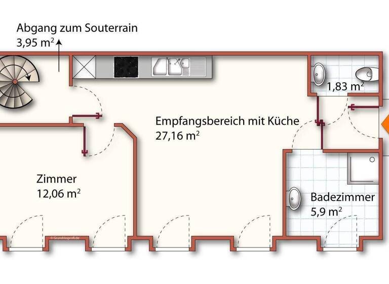 Büro zur Miete 1.193 € 4 Zimmer Wien 1160