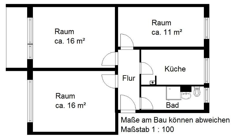 Wohnung zur Miete 375 € 3 Zimmer 60,5 m²<br/>Wohnfläche 1.<br/>Geschoss 01.02.2025<br/>Verfügbarkeit Mannheimer Str. 62 Südstadt Halle (Saale) 06128