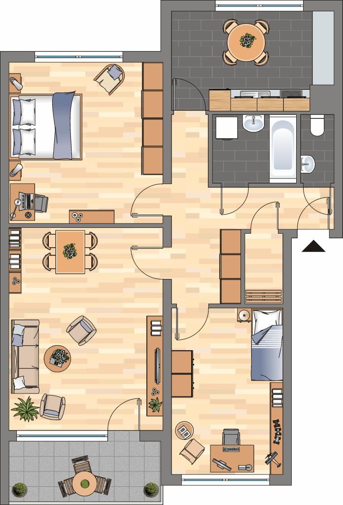 Wohnung zur Miete 499 € 3,5 Zimmer 76,1 m²<br/>Wohnfläche 1.<br/>Geschoss 27.12.2024<br/>Verfügbarkeit Wilhelm-Leuschner-Straße 20 Boelerheide Hagen 58099