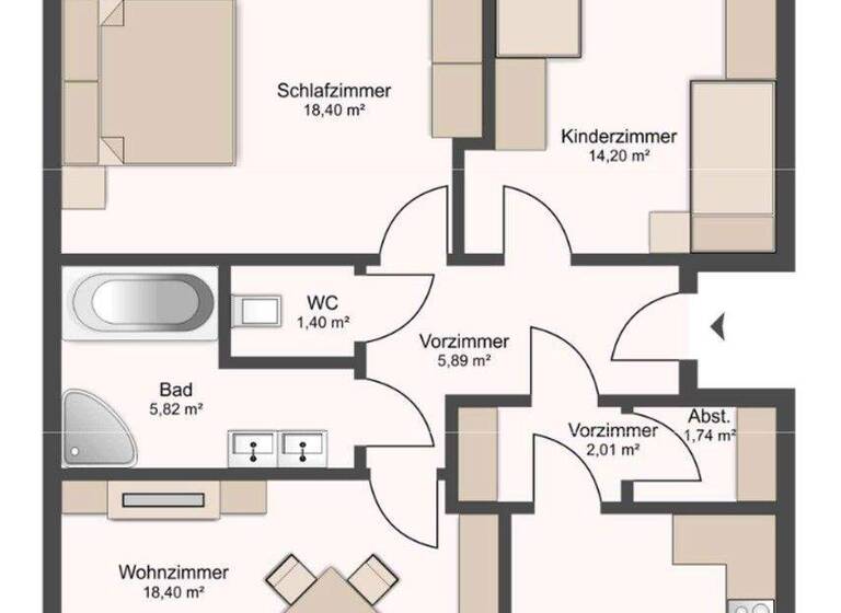 Wohnung zur Miete 980 € 3 Zimmer 83 m² Hiesberg 43 Senftenberg 3500