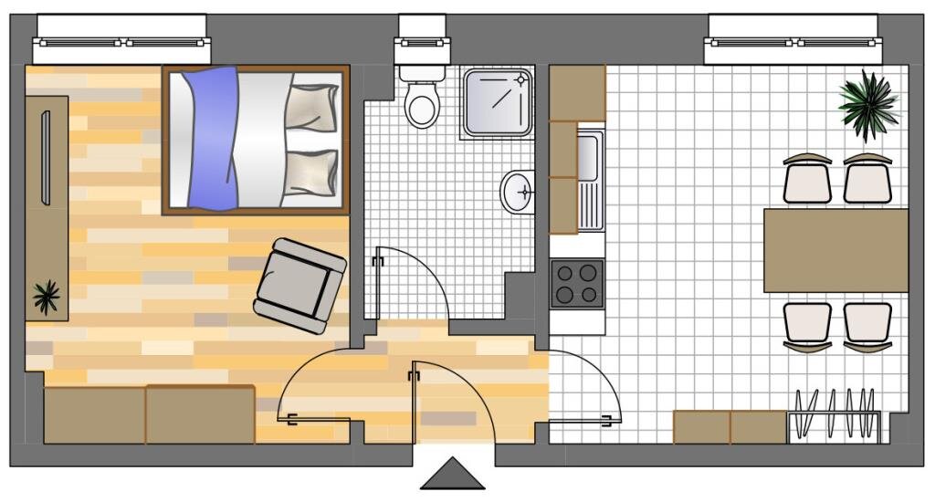 Wohnung zur Miete nur mit Wohnberechtigungsschein 131 € 1 Zimmer 34 m²<br/>Wohnfläche EG<br/>Geschoss Güntherstraße 68 Funkenburg Dortmund 44143