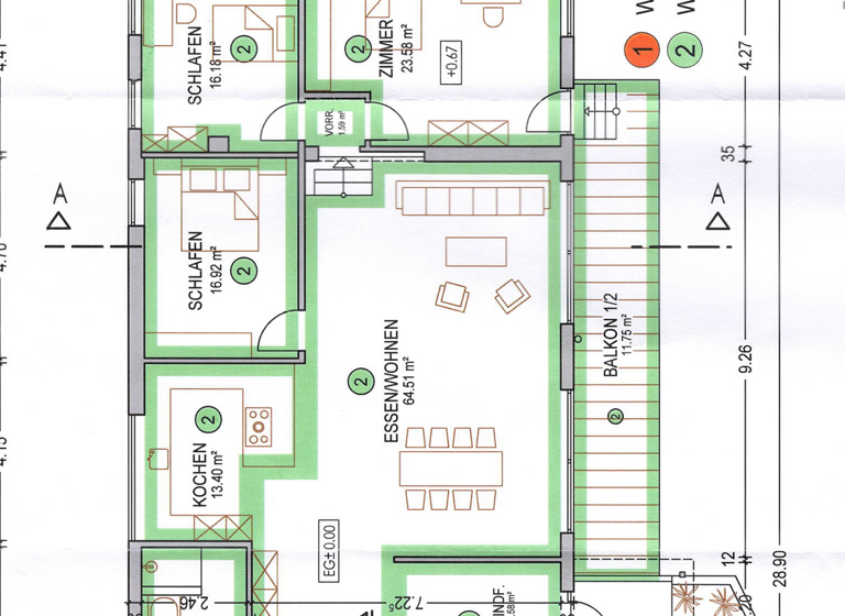 Doppelhaushälfte zum Kauf 519.000 € 4 Zimmer 178,1 m² 783 m² Grundstück Ortsbereich Ostrach 88356