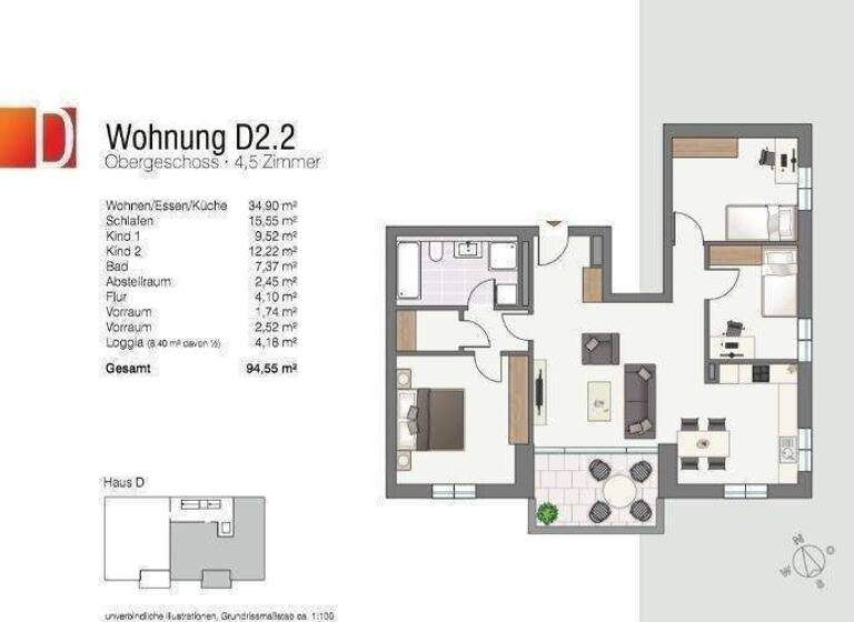 Wohnung zum Kauf provisionsfrei 468.000 € 4,5 Zimmer 94,6 m² Mühlhausen Mühlhausen-Ehingen 78259