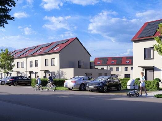 Reihenendhaus zum Kauf - Erstbezug provisionsfrei 409.990 € 4 Zimmer 120 m² 371,2 m² Grundstück Hauptstraße Wustermark Wustermark 14641