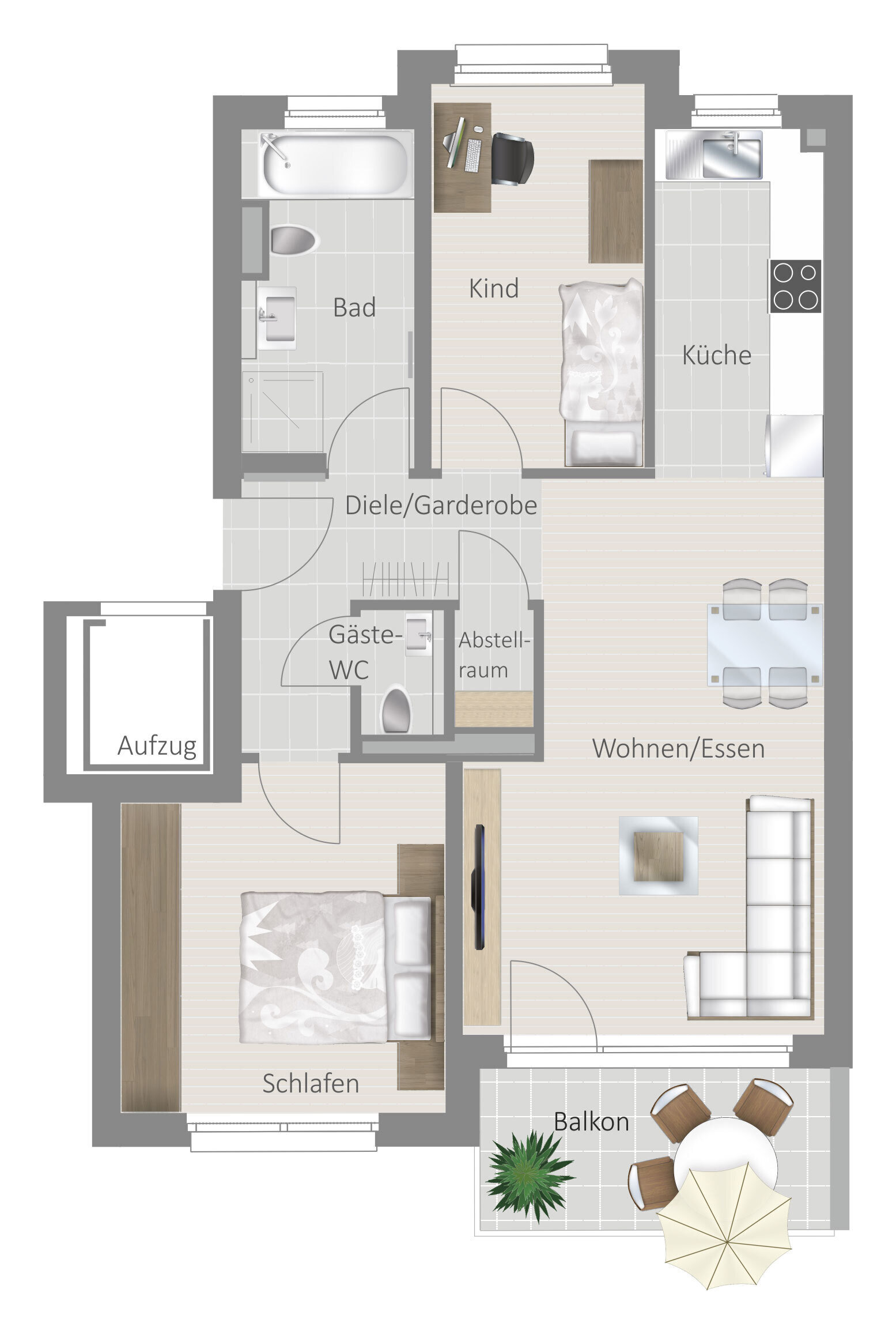 Wohnung zum Kauf provisionsfrei 419.800 € 3,5 Zimmer 71 m²<br/>Wohnfläche 2.<br/>Geschoss Hermann-Hesse-Straße 7 Großsachsenheim Sachsenheim 74343