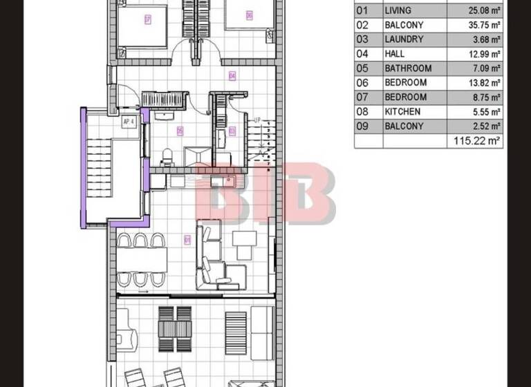 Wohnung zum Kauf 410.000 € 3 Zimmer 115 m² 3. Geschoss Dramalj, Klanfari