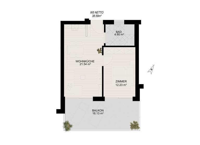 Wohnung zum Kauf 2 Zimmer 38,6 m² 1. Geschoss Wasserfallweg 18 Partschins 39020