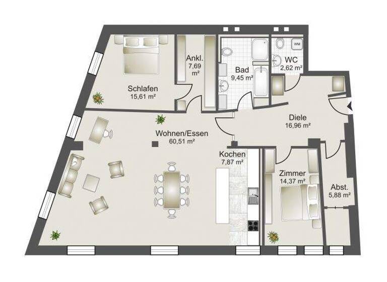 Wohnung zur Miete 1.300 € 3 Zimmer 141 m² 1. Geschoss frei ab 01.03.2026 Bad Reichenhall 83435