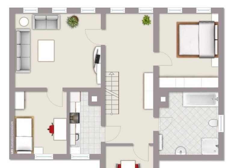 Wohnung zur Miete 950 € 5,5 Zimmer 150 m² 1. Geschoss Bischofsthal Str. 14 Lautenthal Langelsheim - Lautenthal 38685