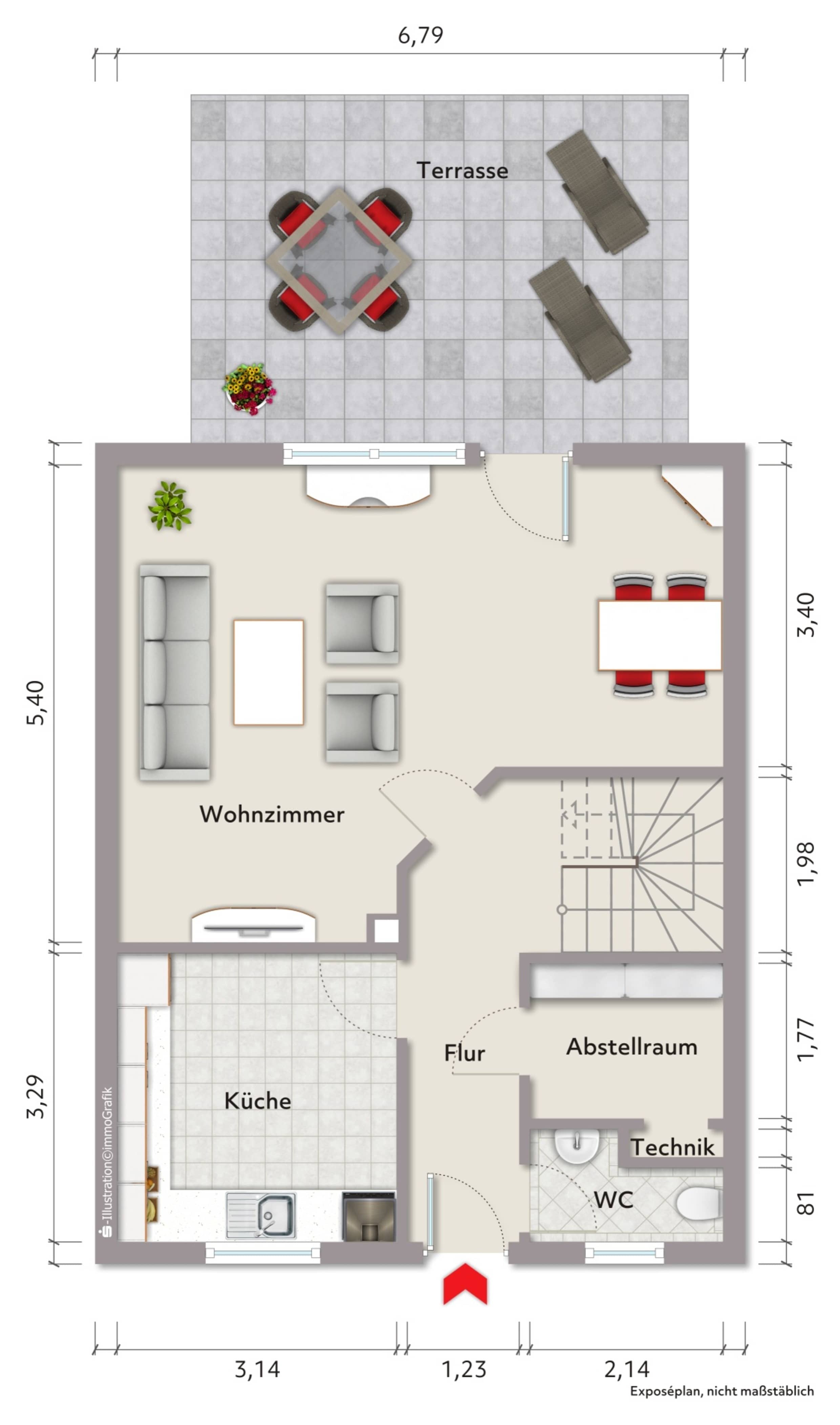 Reihenendhaus zum Kauf 249.000 € 3 Zimmer 105,9 m²<br/>Wohnfläche 823 m²<br/>Grundstück Heidmühle Schortens 26419