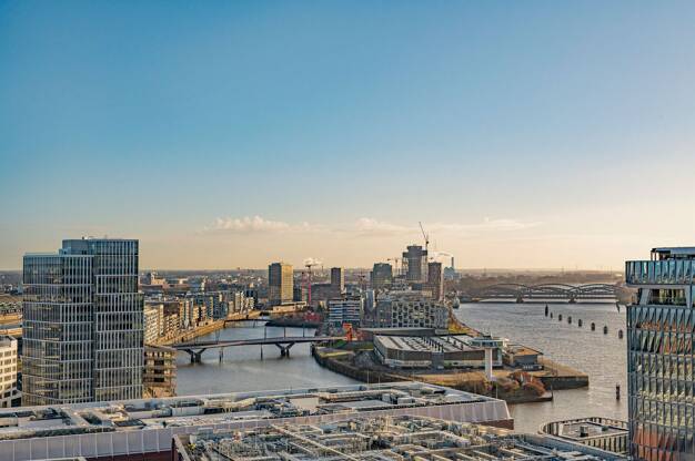 Wohnung zur Miete 1.616 € 1 Zimmer 43 m² 12. Geschoss HafenCity Hamburg 20457
