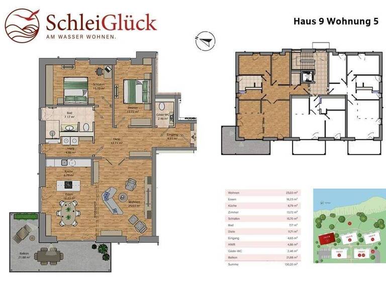 Wohnung zum Kauf - Erstbezug 890.000 € 4 Zimmer 119 m² 1. Geschoss Kappeln 24376