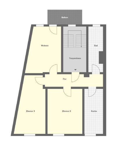 Wohnung zur Miete 680 € 3 Zimmer 68 m²<br/>Wohnfläche 1.<br/>Geschoss Bachstraße Jena - West Jena 07743