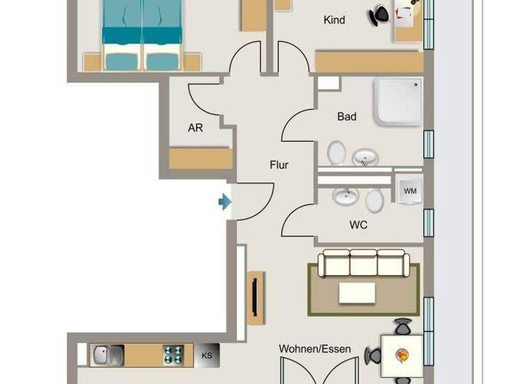 Wohnung zur Miete 1.235 € 3 Zimmer 87,6 m² Louise-Straus-Straße 38 Brühl 50321