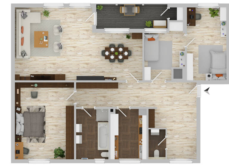 Wohnung zur Miete 1.100 € 4,5 Zimmer 100 m²<br/>Wohnfläche Dachgeschoss, 2.<br/>Geschoss Böfingen - Süd Ulm 89075