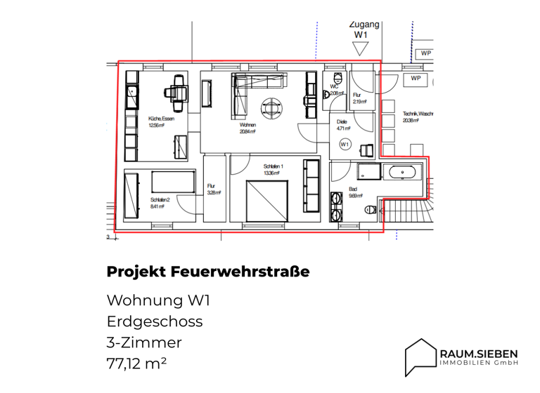 Wohnung zum Kauf provisionsfrei 334.900 € 3 Zimmer 84,1 m² EG Lahr Lahr/Schwarzwald 77933