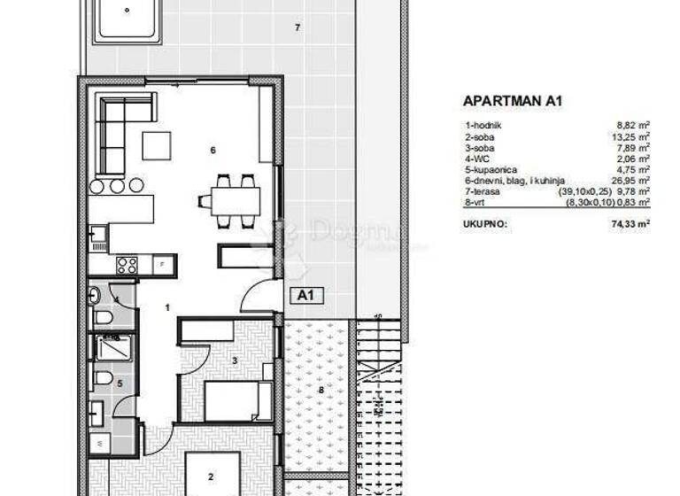 Wohnung zum Kauf 304.753 € 3 Zimmer 74 m² Trogir