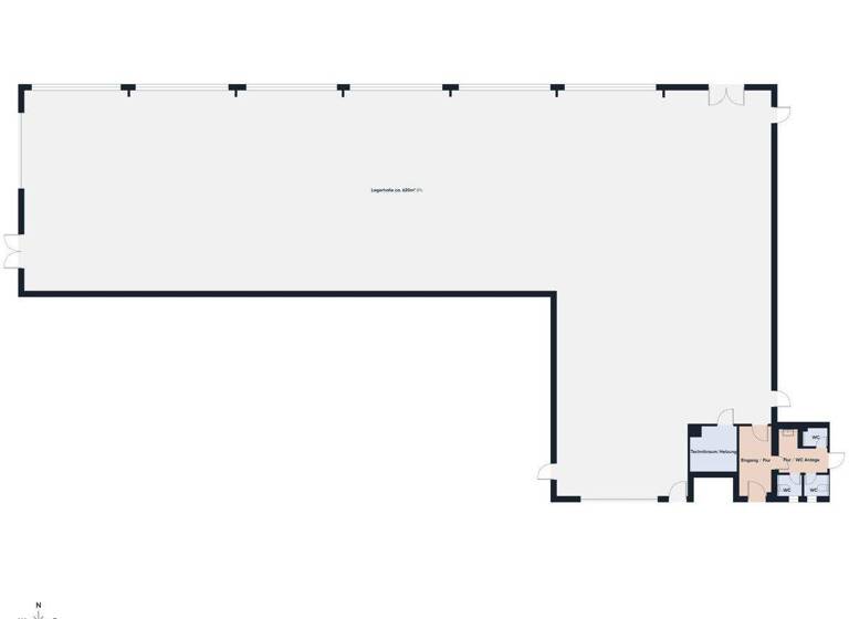 Lagerhalle zur Miete 2.500 € 640 m² Lagerfläche Mussum Bocholt 46395