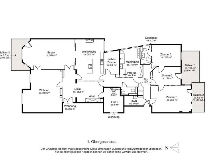 Studio zum Kauf 4.195.000 € 5,5 Zimmer 266 m² Uhlenhorst Hamburg 22087