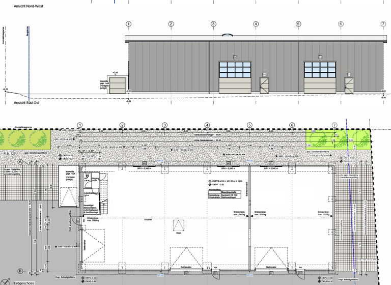 Produktionshalle zur Miete provisionsfrei 540 m² Lagerfläche teilbar ab 360 m² Trisching Schmidgaden 92546