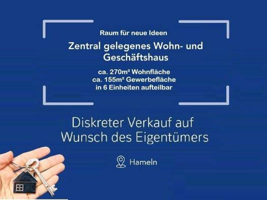Gewerbeobjekt zum Kauf als Kapitalanlage geeignet 495.000 € 11 Zimmer 425 m² 460 m² Grundstück Innenstadt Hameln 31785