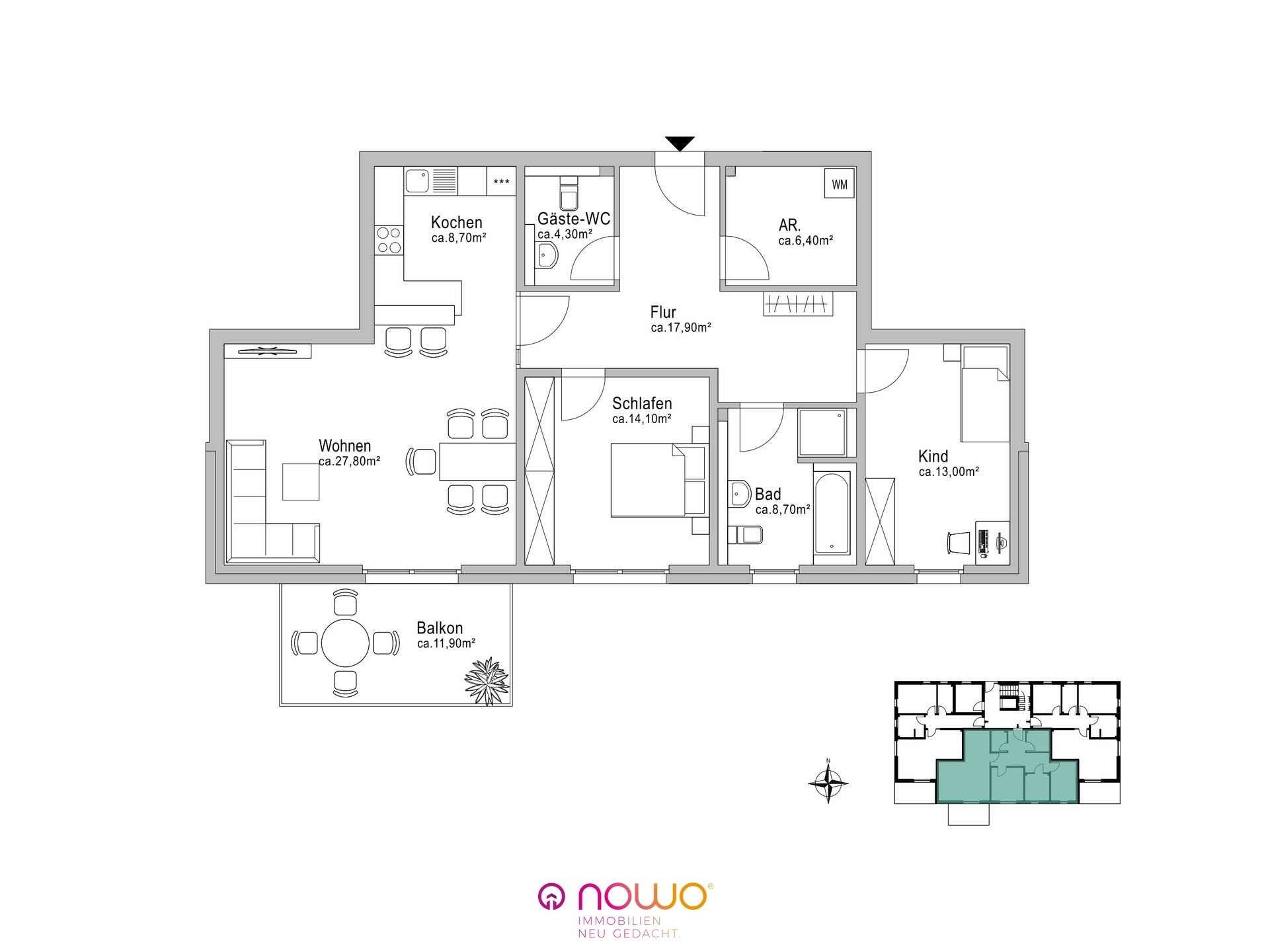 Wohnung zum Kauf 379.000 € 3 Zimmer 106,9 m²<br/>Wohnfläche 1.<br/>Geschoss Obersickte Sickte 38173