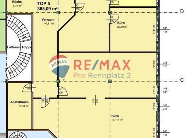 Bürofläche zur Miete 3.286 € 7 Zimmer 365,1 m² Bürofläche Innere Stadt Klagenfurt 9020
